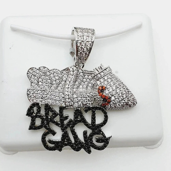 "925 Sterling Silver Plated CZ Pendant, INUS1BR288 - Picture 5 of 9